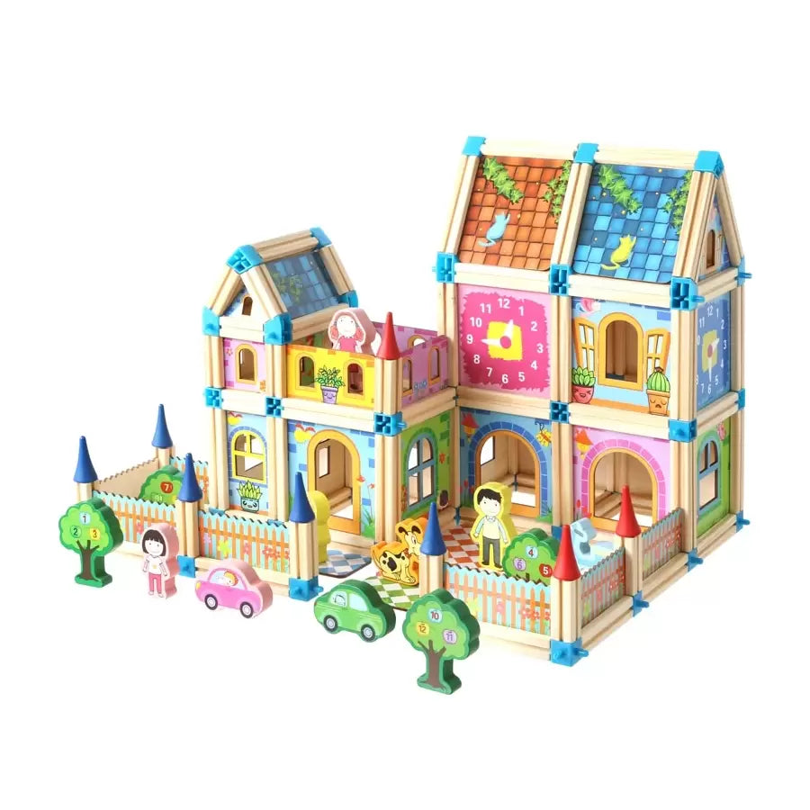 Beilalua Little Architect Wooden Construction Cube Set 268 Pieces