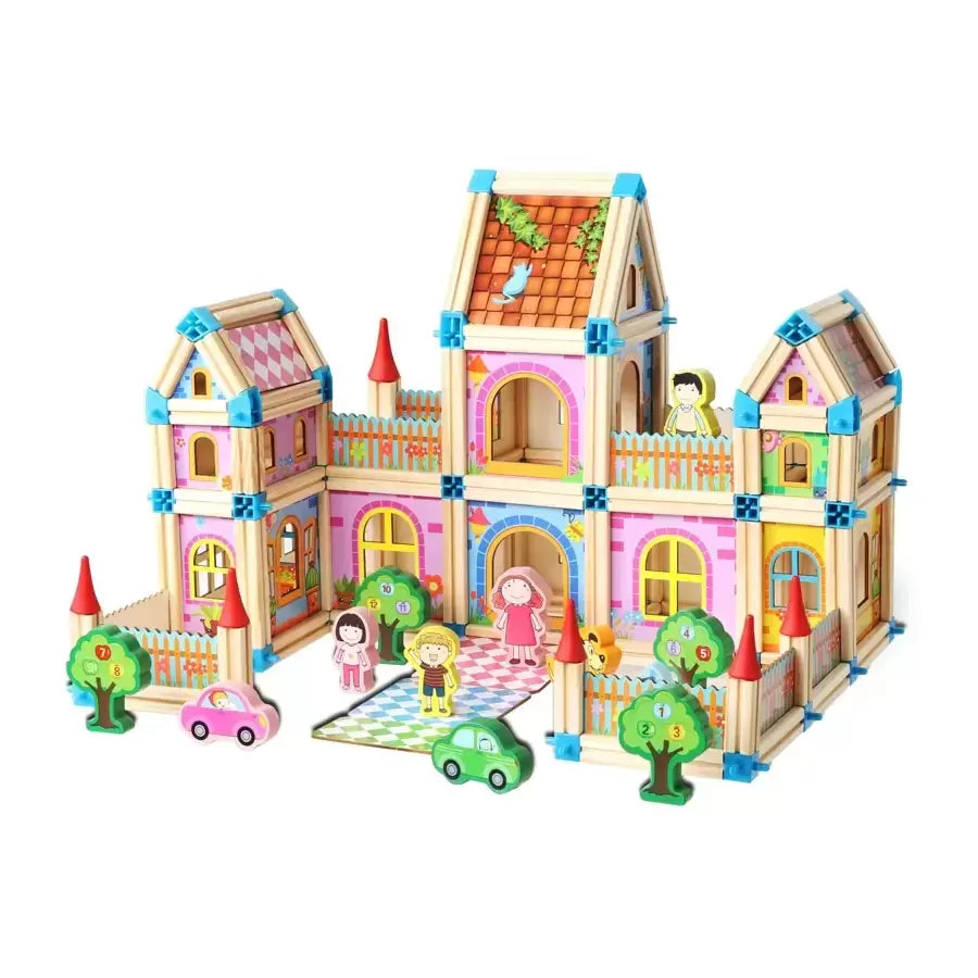 Beilalua Little Architect Wooden Construction Cube Set 268 Pieces