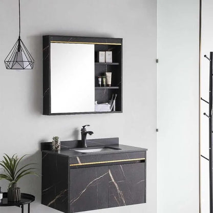 Bathroom Furniture Set 60x50cm 3 Pieces Black