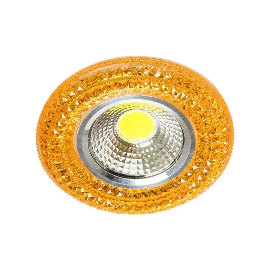 Recessed LED Spot, 3W, Glass, Gold 