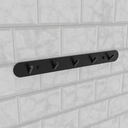 Towel Rack and Bathroom Accessories 37cm Black Aluminum