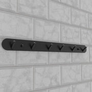 Towel Rack and Bathroom Accessories 45cm Black Aluminum