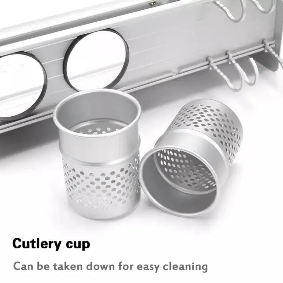 Metal Utensil Holder, Satin, Metal