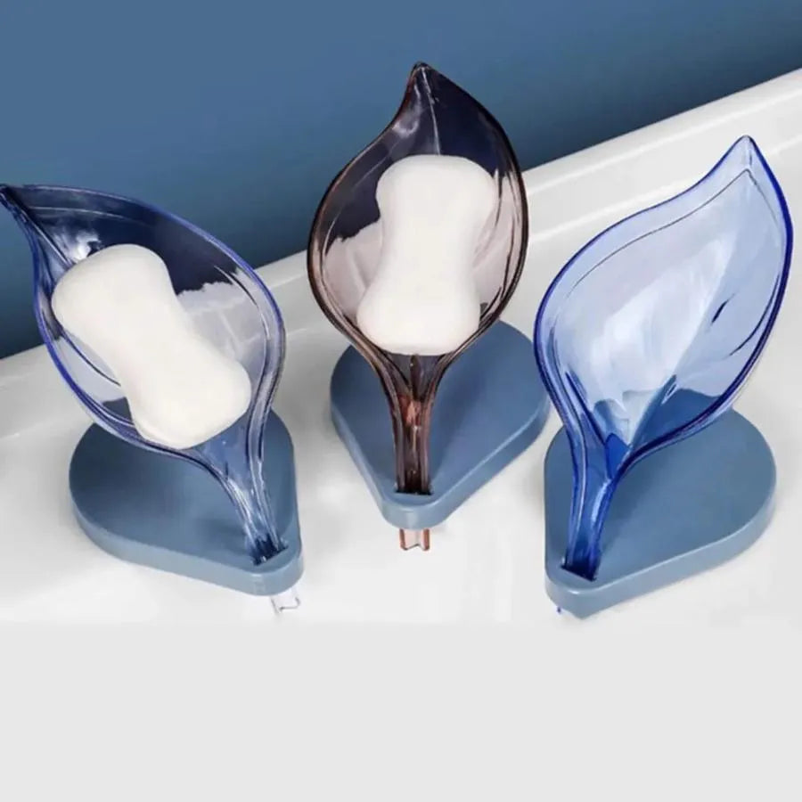Soap Dish with Drain Gray