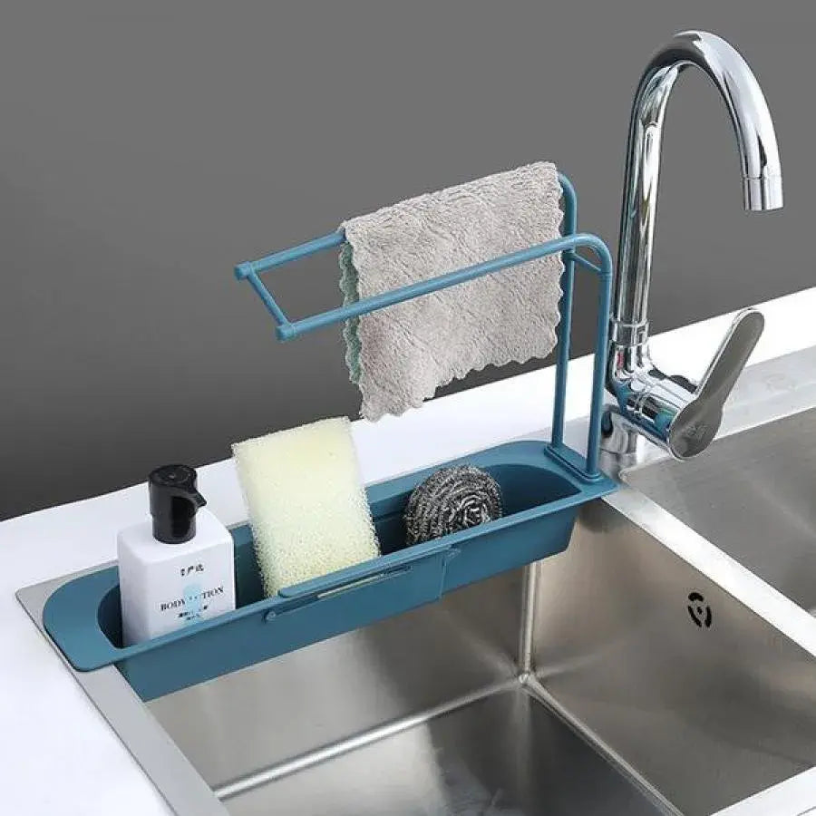 Telescopic Sink Support, 50 cm, Plastic, White/Green/Pink/Grey