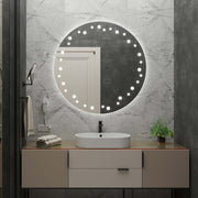 LED Mirror Touch Ivory Defog System 70X70cm