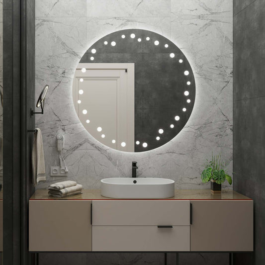 LED Mirror Touch Ivory Defog System 70X70cm