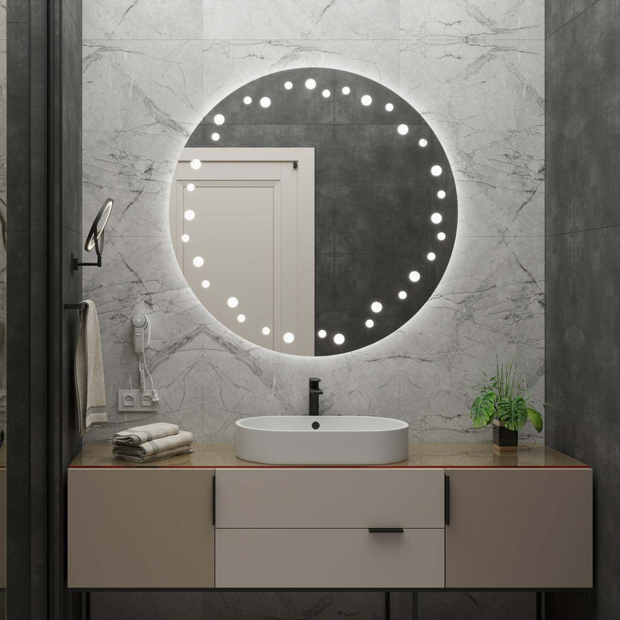 LED Mirror Touch Ivory Defog System 70X70cm