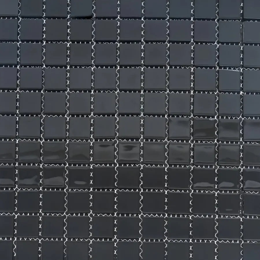 3D Self-Adhesive Wallpaper, 30 cm*30 cm*0.3cm, Glass, Black