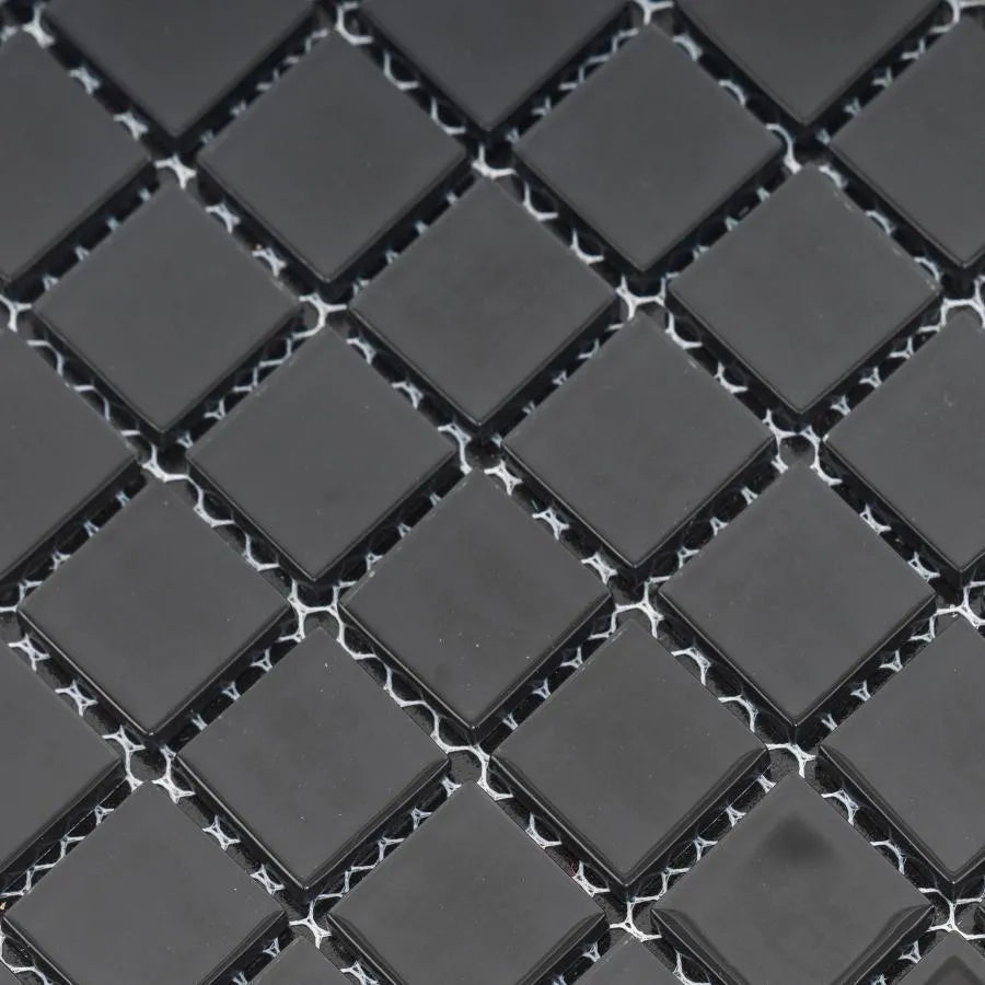 3D Self-Adhesive Wallpaper, 30 cm*30 cm*0.3cm, Glass, Black