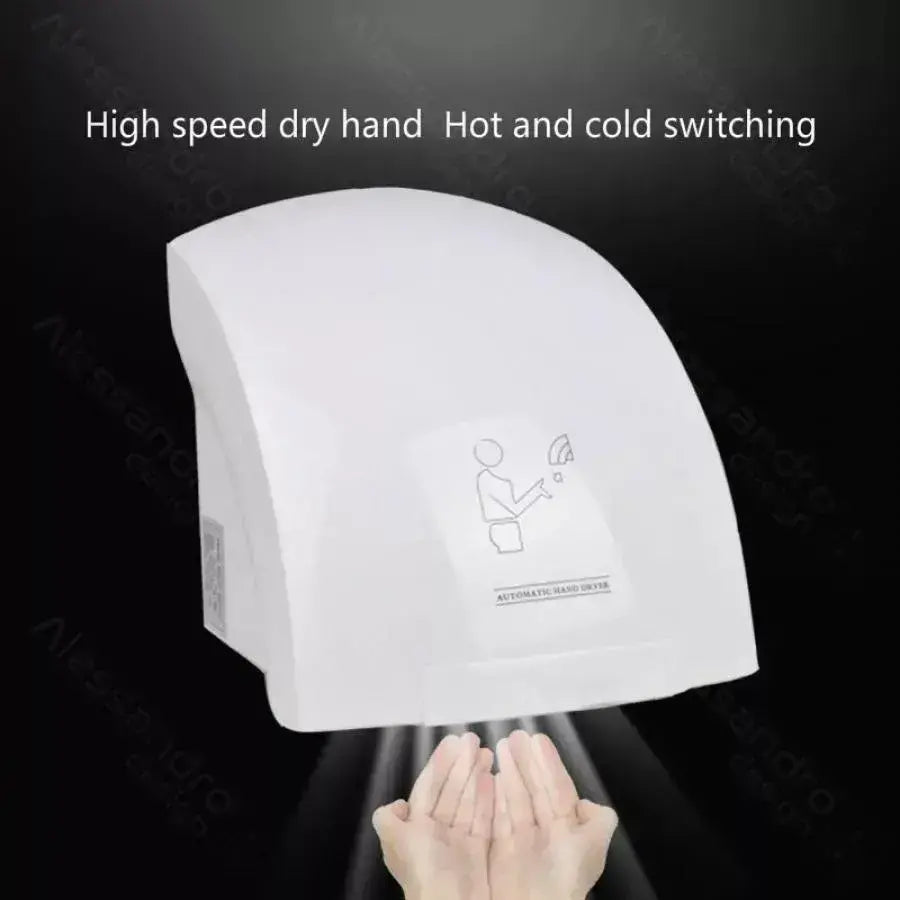 Sensor Hand Dryer, 1800W, White, Plastic, FL/2000