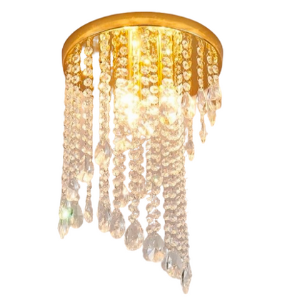 Crystal Ottavio chandelier, 25cm diameter, 2*E14, metal, gold