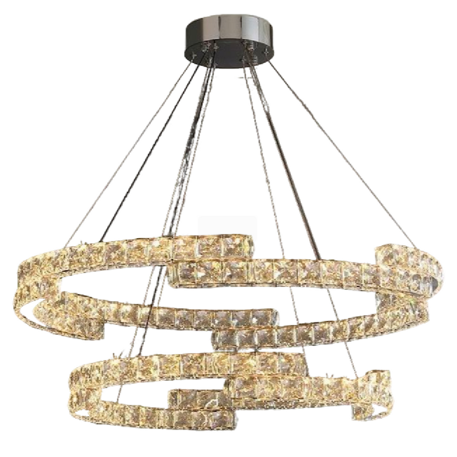 Crystal LED Chandelier with Remote Control Latifah 118W Silver