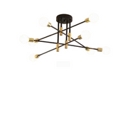 Modernist Jita 8x E27, black and golden, modern design