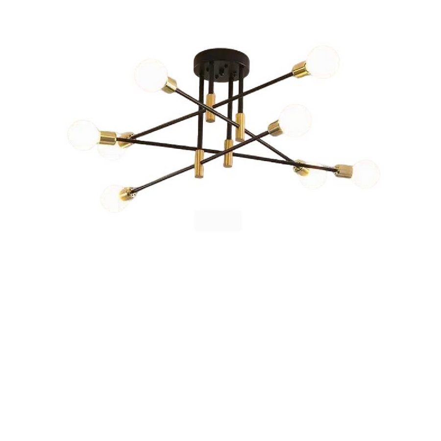 Modernist Jita 8x E27, black and golden, modern design