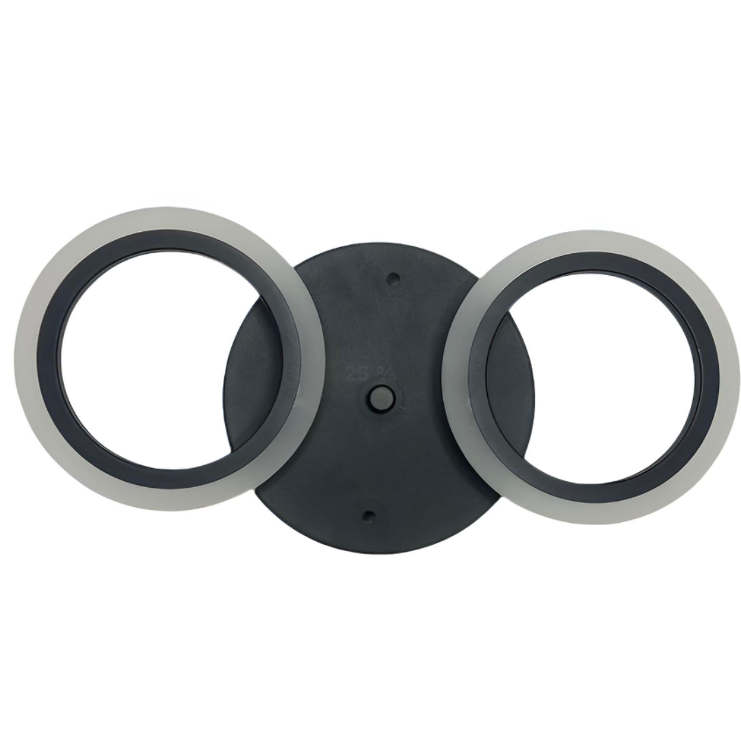 LED LED MARA, 19W, 2 circles, neutral light, black