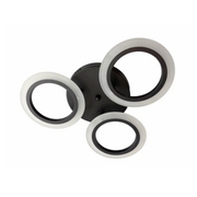 Jamala LED chandelier, 28W, 3 circles, neutral light, black