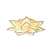 LED chandelier with Lotus remote control, 110W, 9 petals, cold/hot/neutral light, unstable, white