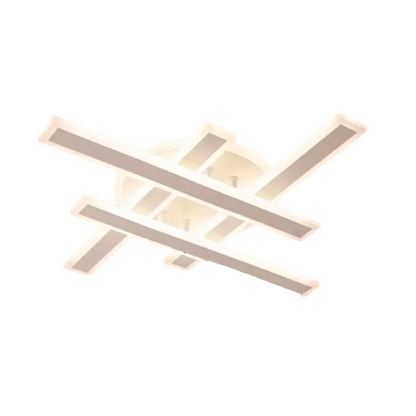 LED chandelier with shawn remote control, linear, 85W, cold/hot/neutral light, unstable, white