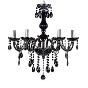Crystal Cryedrich chandelier, 5xe14, 48cm diameter, black, adjustable height