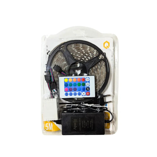 Kit Banda LED 5050 cu telecomanda, RGB, 10W/m, 5m, IP44