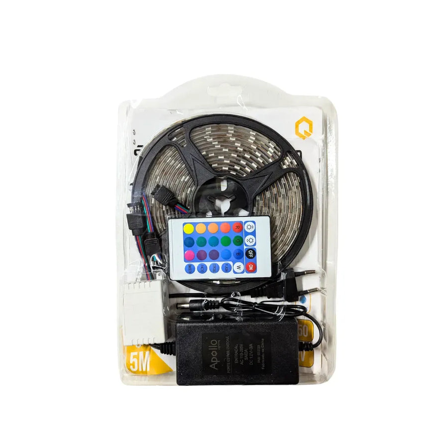 Kit Banda LED 5050 cu telecomanda, RGB, 10W/m, 5m, IP44
