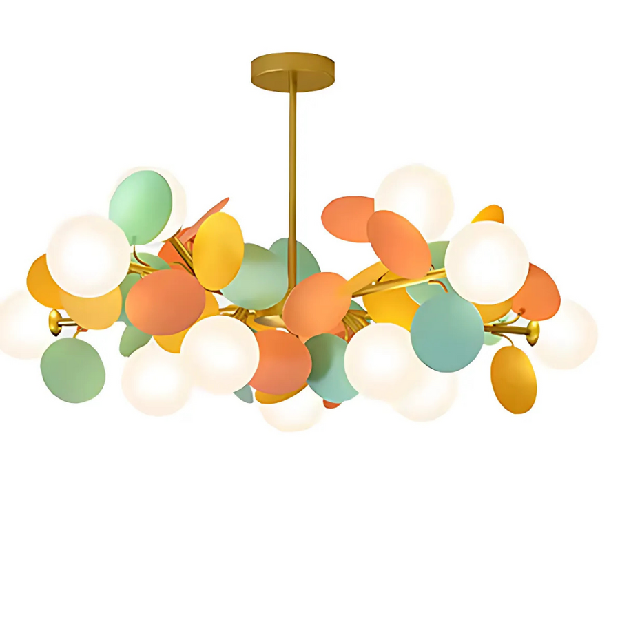 Sven Pendant Chandelier, 15x E27, Multicolor