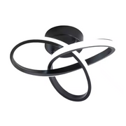 VERTEX Infinitum LED Chandelier, 42W, 2 Circles, Cold/Warm/Neutral Light, Black