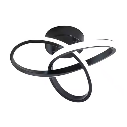 VERTEX Infinitum LED Chandelier, 42W, 2 Circles, Cold/Warm/Neutral Light, Black
