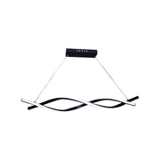 LED Pendant Chandelier with Remote Control FLUX, 80W, Adjustable Height, Cold/Warm/Neutral Light, Dimmable, Black
