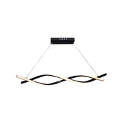 LED Pendant Chandelier with Remote Control FLUX, 80W, Adjustable Height, Cold/Warm/Neutral Light, Dimmable, Black