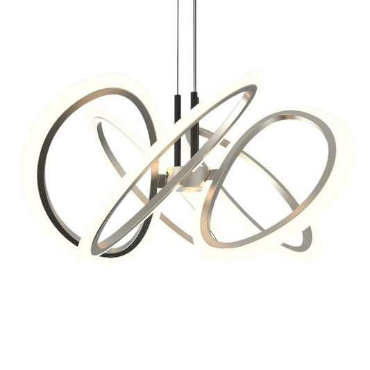 Lustra LED suspendata cu telecomanda RIMINI 80W, 5 Elemente, lumina Rece/Calda/Neutra, Dimabila, Auriu