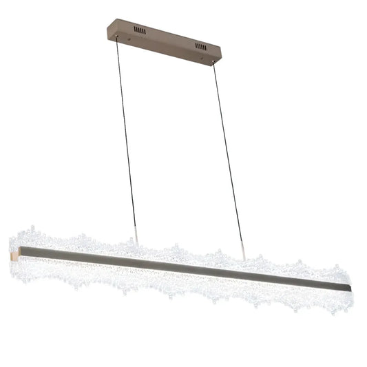 Lustra LED suspendata cu telecomanda RENZO 92W, lumina Rece/Calda/Neutra, Dimabila,Inaltime Reglabila, Auriu