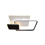LED chandelier with anemona remote control, 75W, 3 squares, cold/hot/neutral light, unstable, black