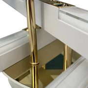 LED Chandelier with Remote Control Makoto 144W Cold/Warm/Neutral Light Dimmable Gold with White 