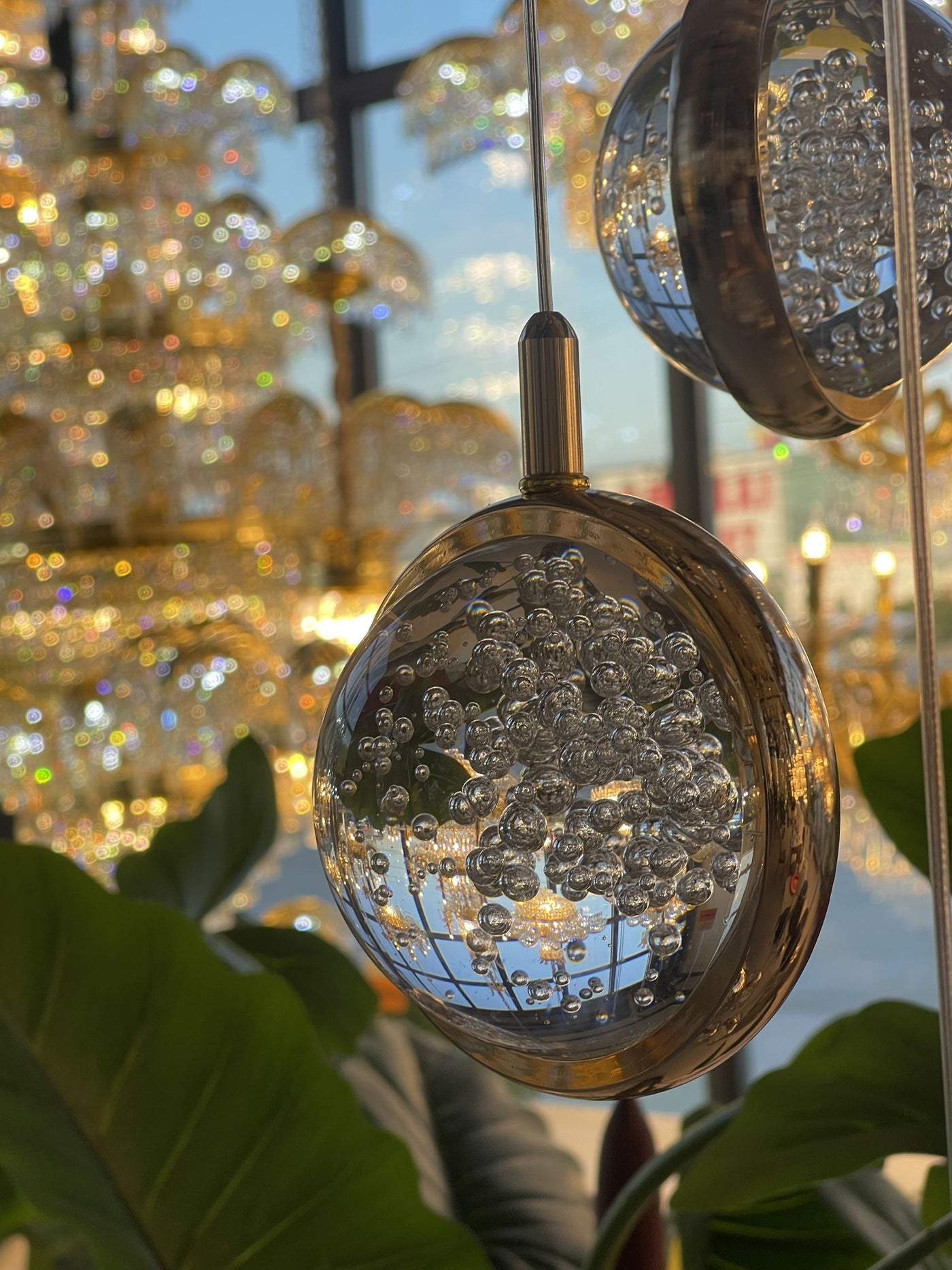Designer lighting in the Alessandro Design showroom in Afumați