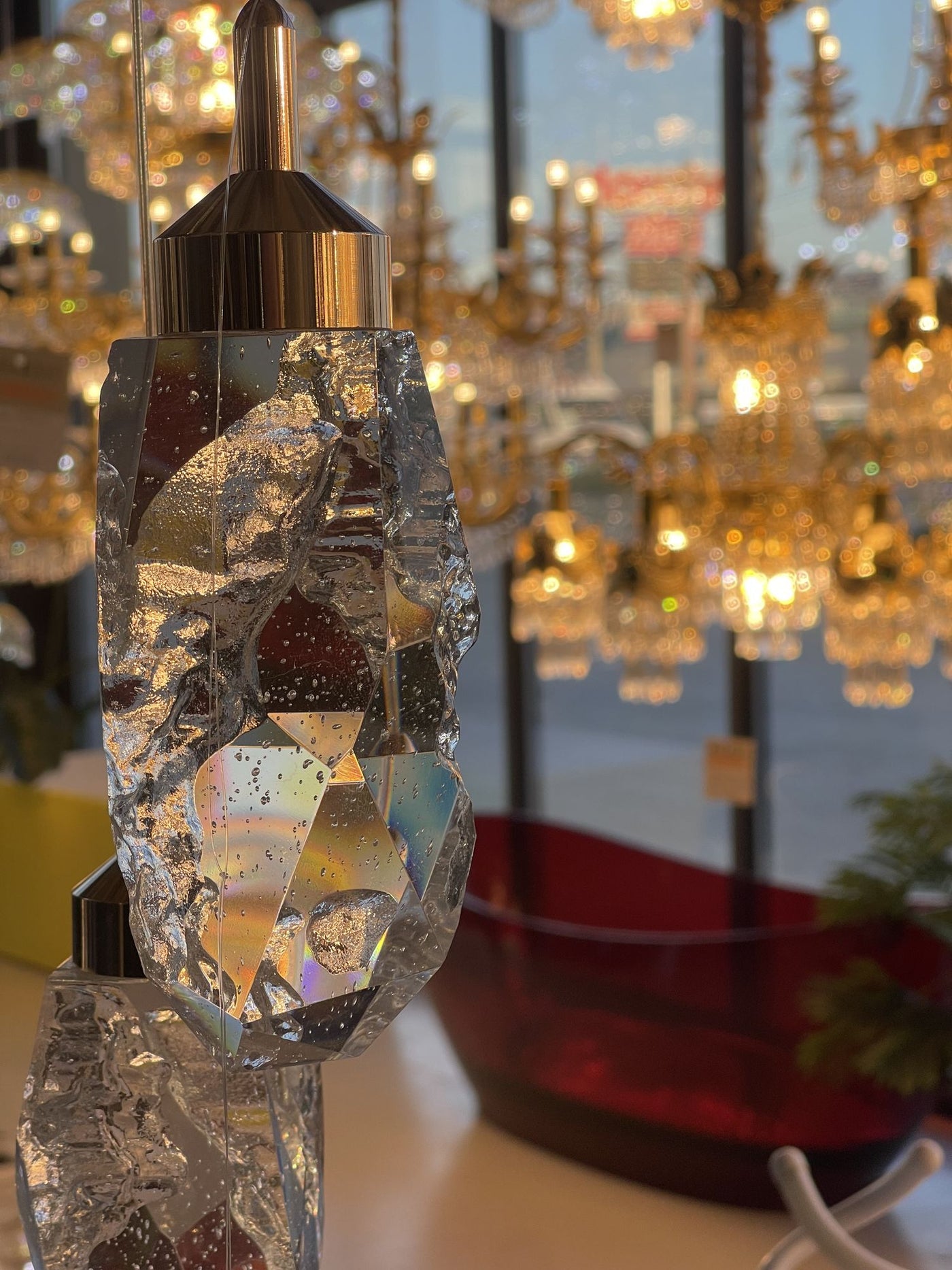 Designer lighting in the Alessandro Design showroom in Afumați